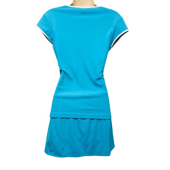 Adidas Blue White Climalite Tennis Skirt and Top Set Cool and Dry Activewear - Picture 3 of 16